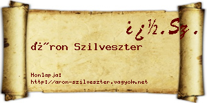 Áron Szilveszter névjegykártya