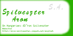 szilveszter aron business card